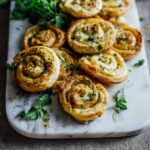 Crispy Puff Pastry Pinwheels with Garlic Herb Cheese