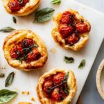 Easy Puff Pastry Tarts with Roasted Tomato and Basil