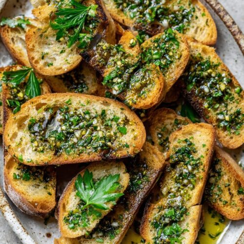 Garlic Bread with Olive Oil and Parsley