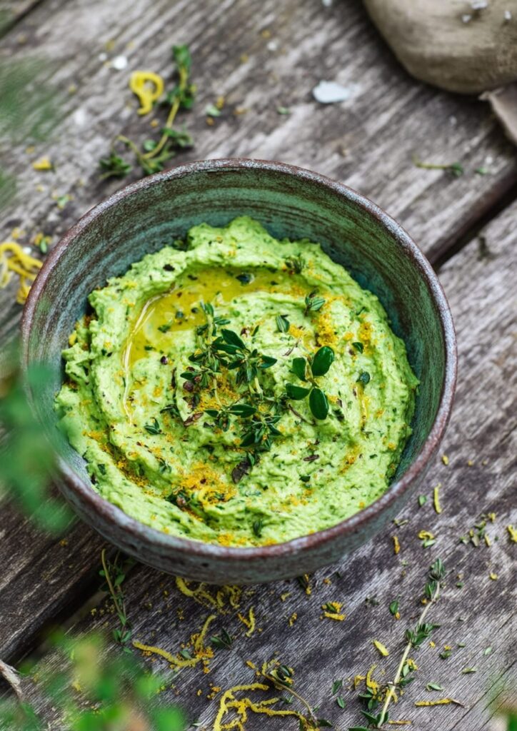 Green Olive Spanish Tapenade with Lemon Zest and Thyme