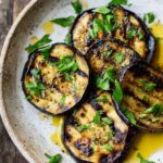 Grilled Aubergine with Garlic Oil