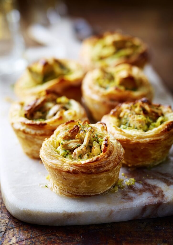 Puff Pastry Mini Pies with Chicken, Leek and Tarragon