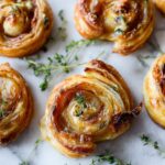 Puff Pastry Pinwheels with Blue Cheese, Pear and Honey