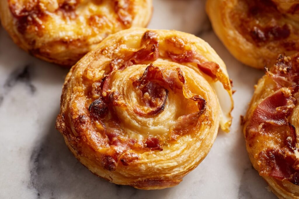 Puff Pastry Pinwheels with Prosciutto and Gruyère