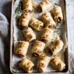 Puff Pastry Rolls with Sausage, Apple and Thyme