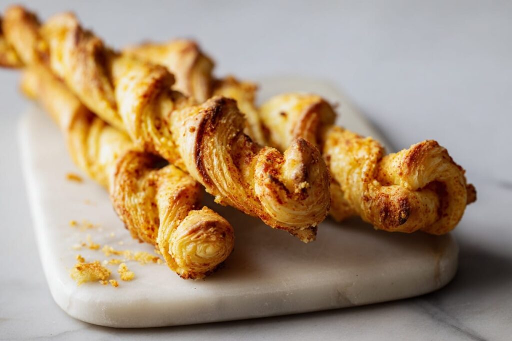 Puff Pastry Twists with Parmesan and Smoked Paprika