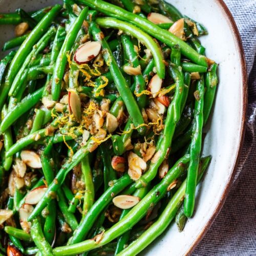 Sautéed Spanish Green Beans with Almonds and Lemon