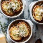 Slow-Cooked French Onion Soup with Melted Gruyère Topping