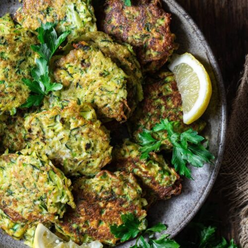 Spanish Courgette Fritters with Manchego Cheese