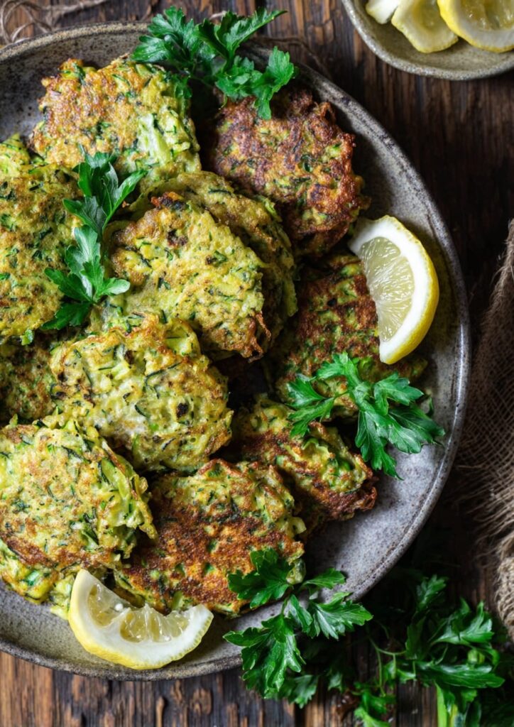 Spanish Courgette Fritters with Manchego Cheese