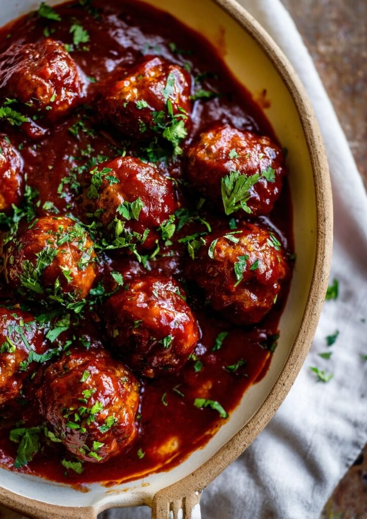 Spanish Meatballs with Red Wine Sauce