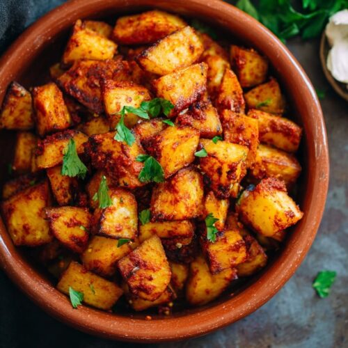 Spanish Patatas Bravas with Spicy Sauce