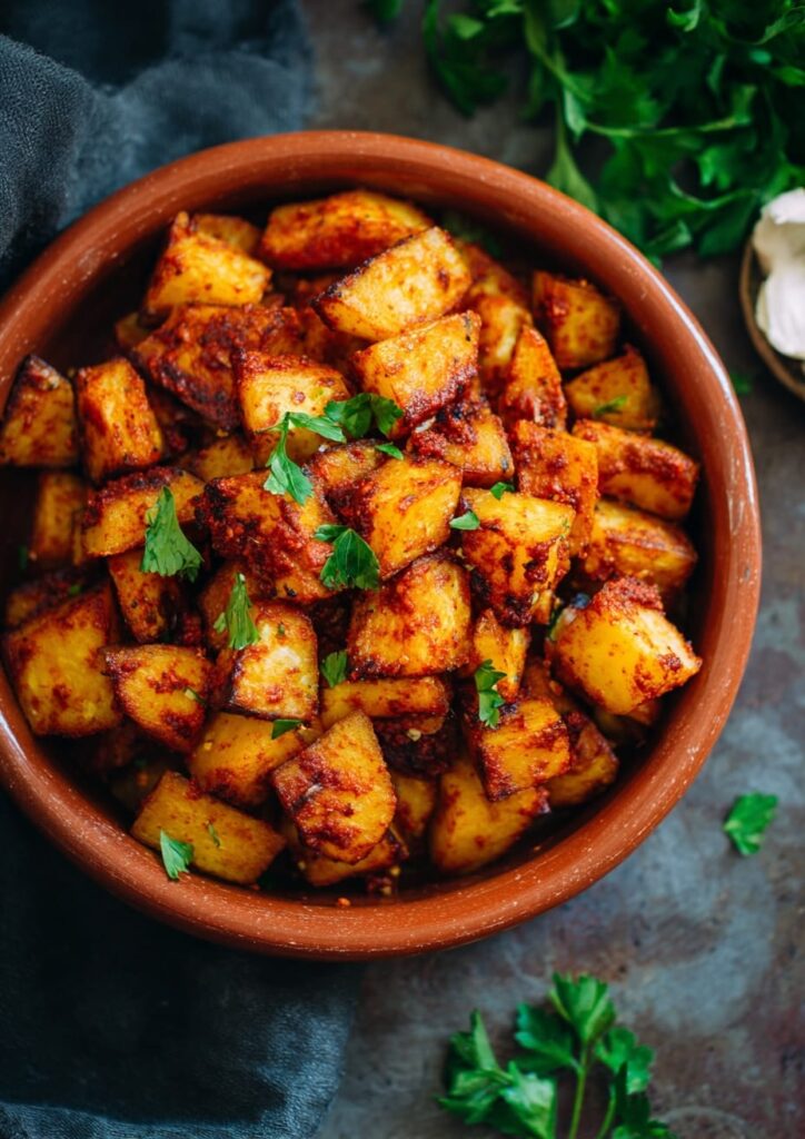 Spanish Patatas Bravas with Spicy Sauce