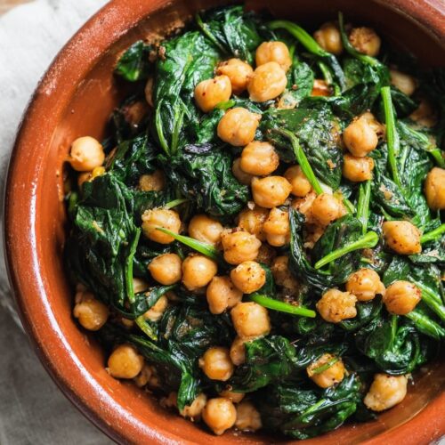 Spanish Spinach with Chickpeas and Cumin Seeds