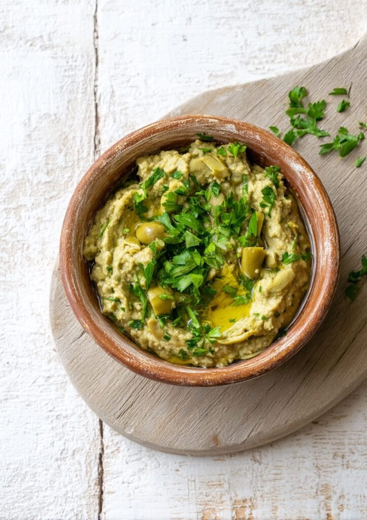Vegan Spanish Tapenade with Artichokes and Fresh Parsley