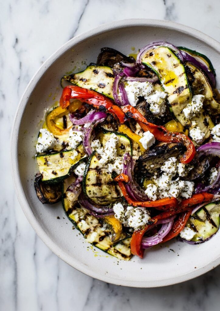 Grilled Vegetable Greek Salad with Feta