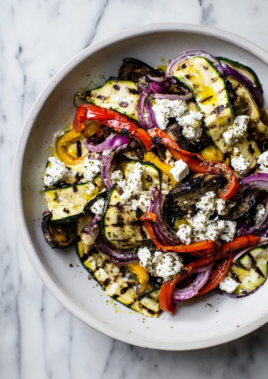 Grilled Vegetable Greek Salad with Feta Grilled Vegetable Greek Salad with Feta