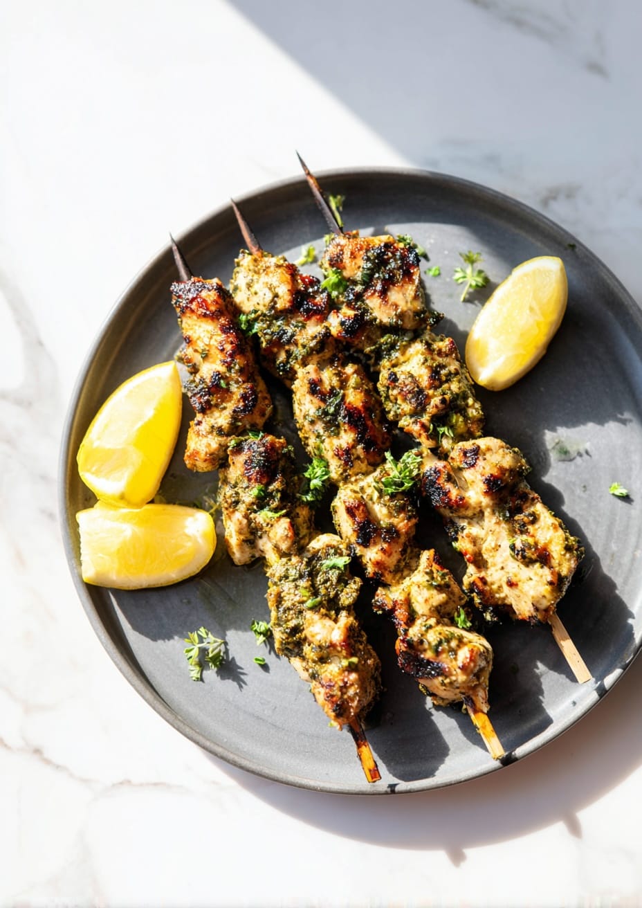 Herby Chicken Skewers with Mint, Parsley and Oregano Herby Chicken Skewers with Mint, Parsley and Oregano