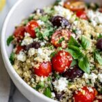 Quinoa Greek Salad with Feta and Lemon Dressing