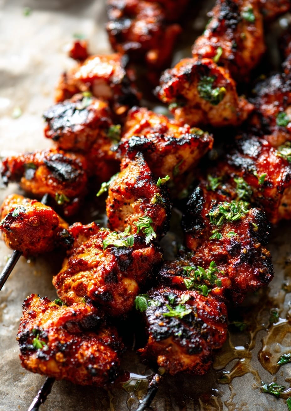 Smoky BBQ Chicken Skewers with Middle Eastern Spices Smoky BBQ Chicken Skewers with Middle Eastern Spices