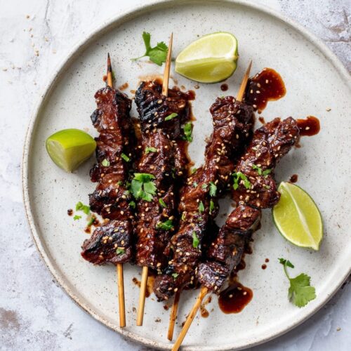Beef Satay with Kecap Manis and Coriander Marinade