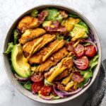 Fried Chicken Salad with Honey Mustard and Bacon