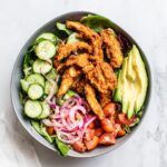 Low-Calorie Fried Chicken Salad for Lunch
