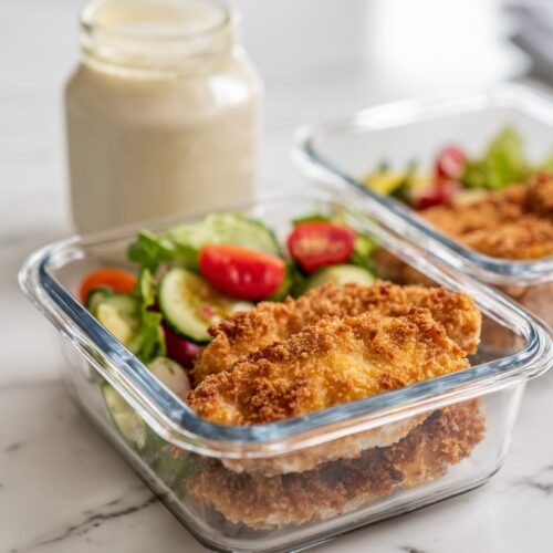 Meal Prep Fried Chicken Salad for Busy Weeks