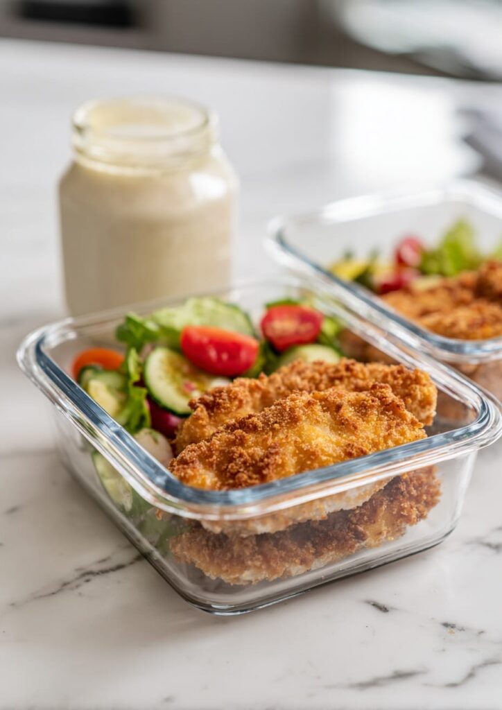 Meal Prep Fried Chicken Salad for Busy Weeks