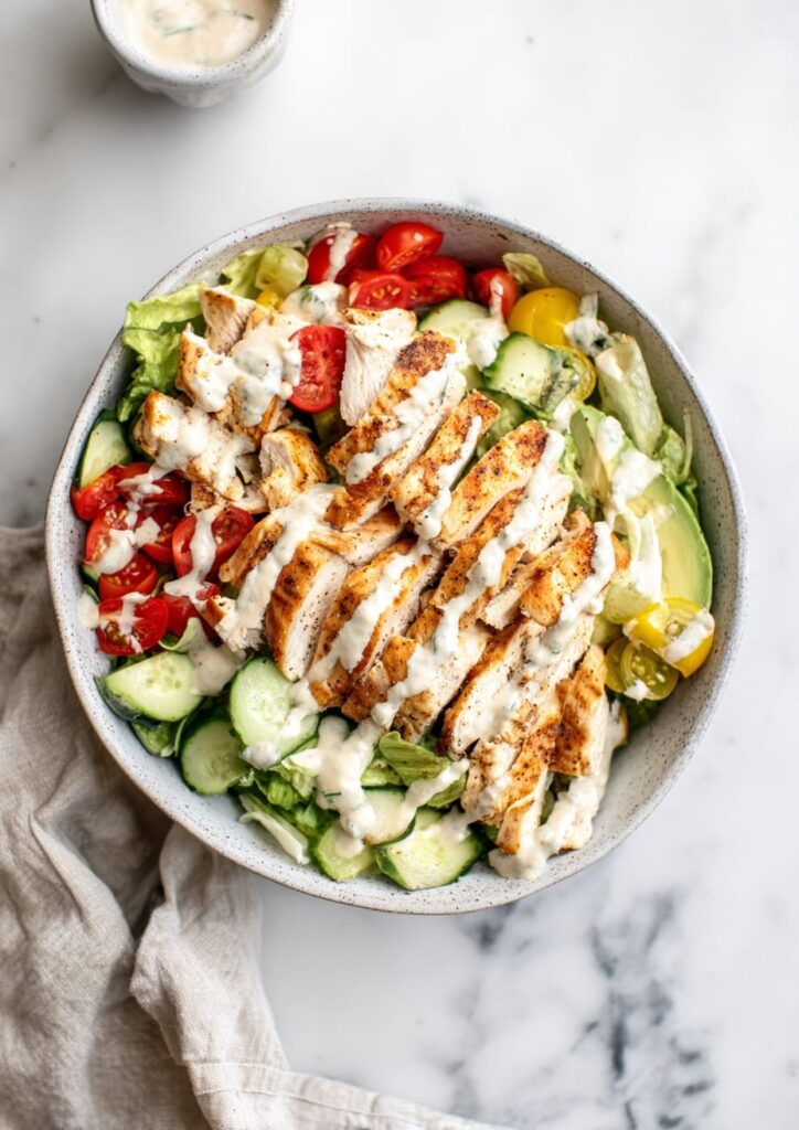 Oven Baked Chicken Salad Bowl