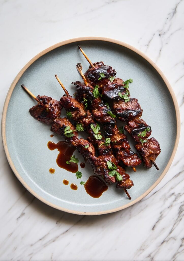 Sate Kambing: Indonesian Grilled Lamb Skewers with Tamarind Glaze