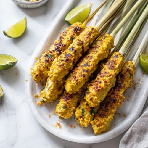 Sate Lilit: Balinese Minced Fish Satay with Turmeric and Galangal