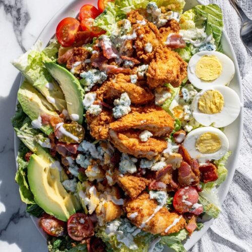 Spicy Fried Chicken Cobb Salad