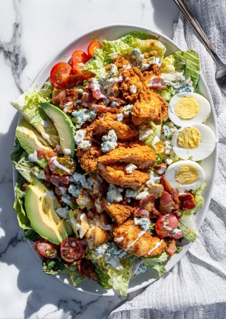 Spicy Fried Chicken Cobb Salad