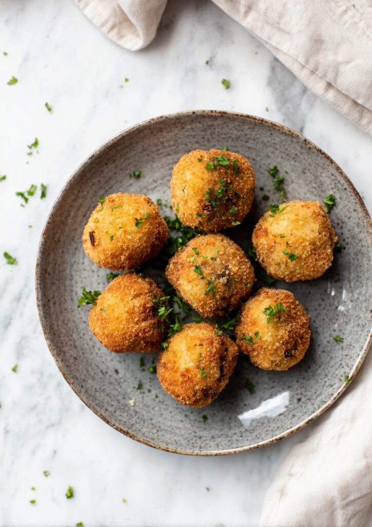 Vegetarian mushroom and cheese croquettes recipe