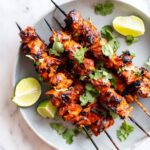 Chipotle Lime BBQ Chicken Skewers with Fresh Coriander