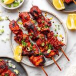 Peri Peri BBQ Chicken Skewers with Garlic and Lemon