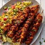 Smoky Paprika BBQ Chicken Skewers with Sweetcorn Salad