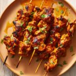 Thai Red Curry BBQ Chicken Skewers with Coconut Glaze