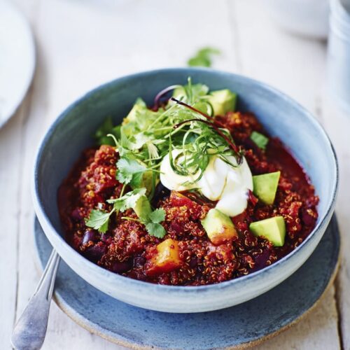 Freezer Veggie Quinoa Chilli with Smoky Cumin